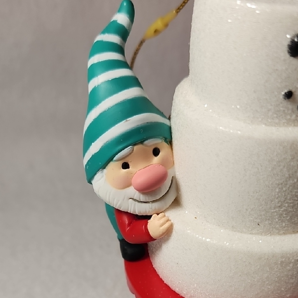 Hallmark NEW Festive Gnome and Snowman Ornament CLEARANCE - Picture 4 of 12